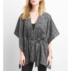 GAP Marled tie-waist Poncho M/L